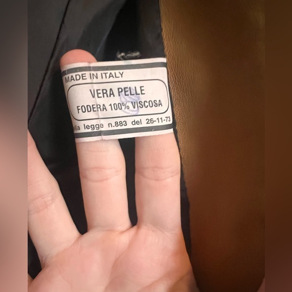 Vera‎ Pelle Vintage Italian Leather Jacket Women’s Size Medium - Picture 4 of 11